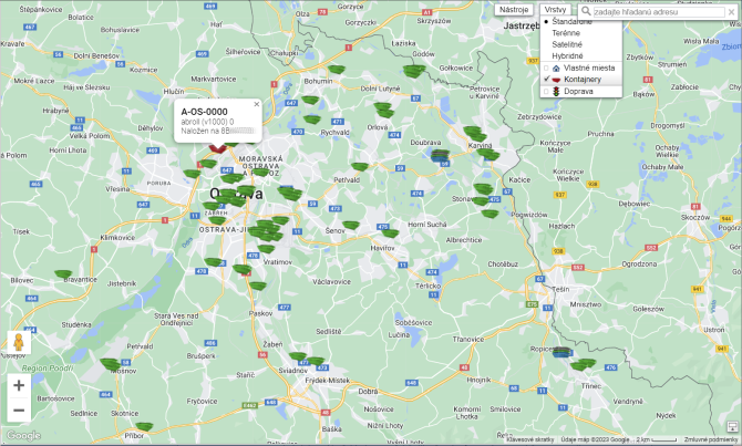 webdispeink - monitoringu kontajnerov